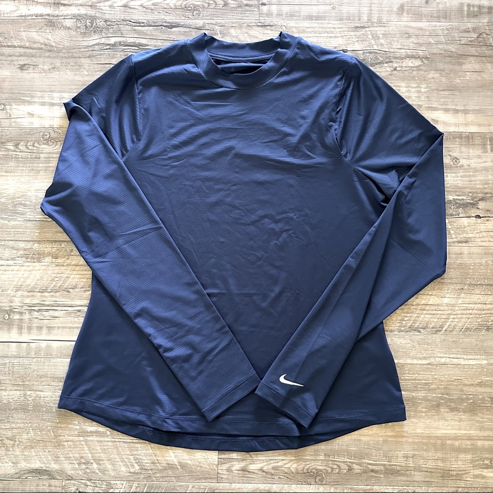 Nike Dri Fit UV  Victory LS Top Navy Large